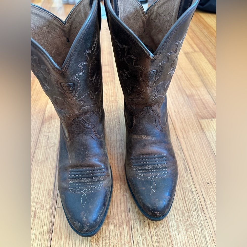 ARIAT 4LR 10001825 Brown Leather Upper Western Cowboy Boots Kids  /Youth SIZE 4